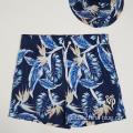 Black Swim Trunks Men's flower print summer beach shorts Factory